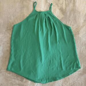 E&M Green Sleeveless Spaghetti Strap Top Medium